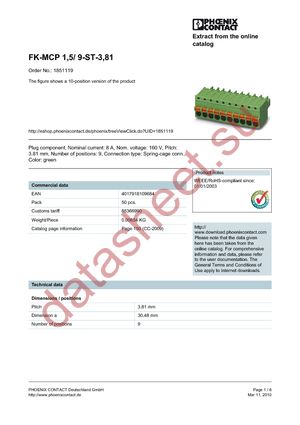 1851119 datasheet  